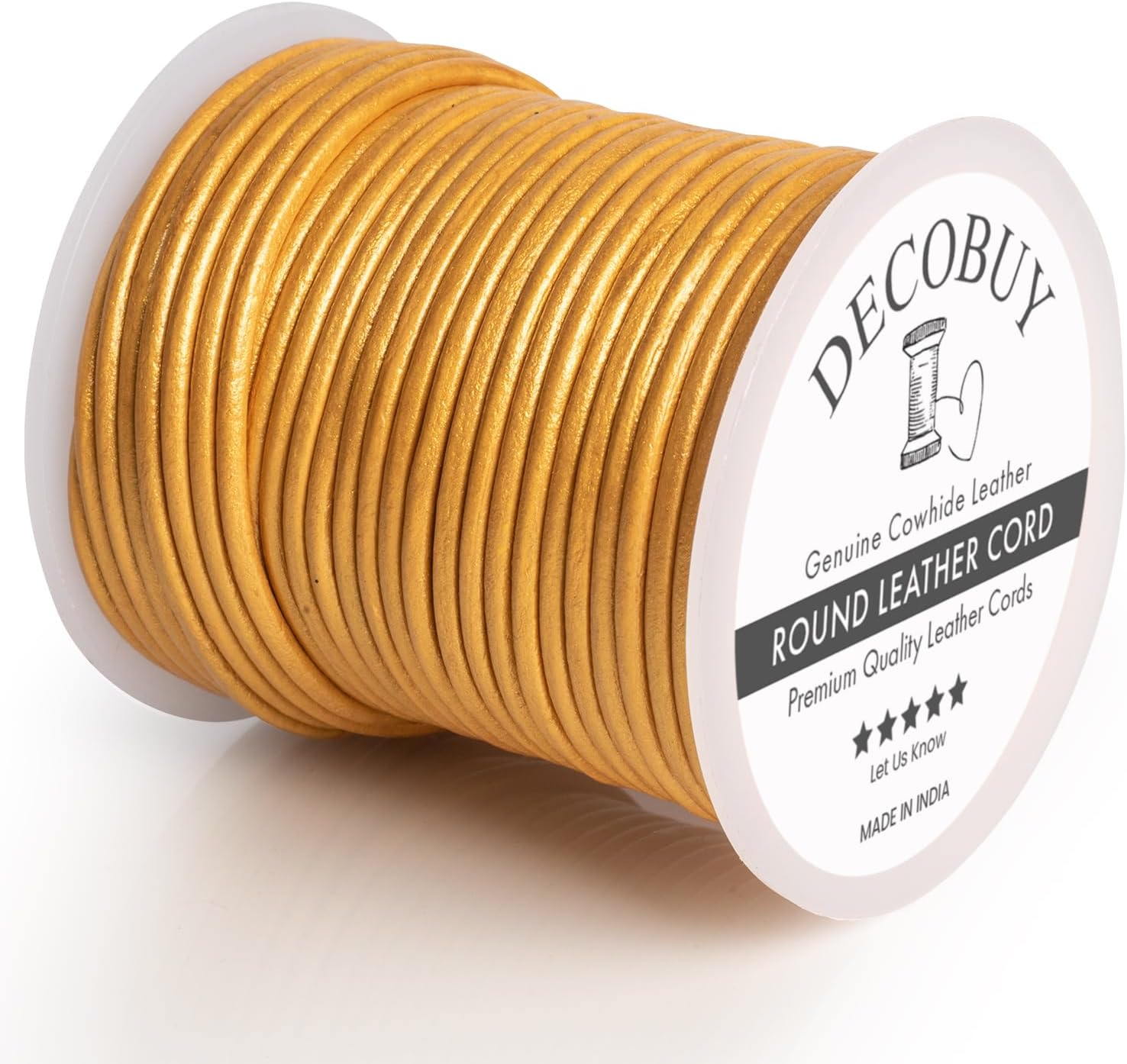 Round Leather Cord 1.5 mm String, 27 Yards Rope for Jewelry