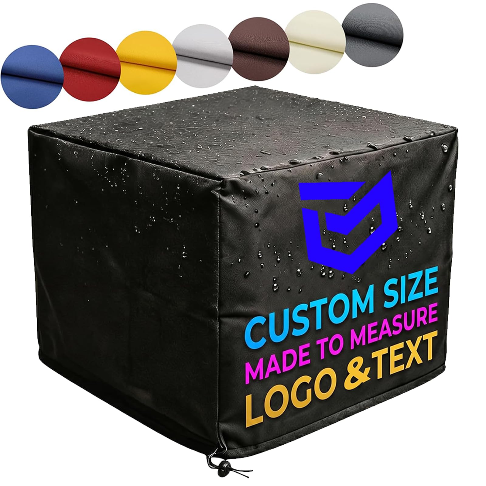 Ngbewu 200D - Standard Custom Size Dust Cover, Made-To-Measure Waterproof Protective Cover With Personalised Logo/Text, For Patio Furniture, Appliances, Tools, Heavy Duty Oxford Fabric (200D - Standard)