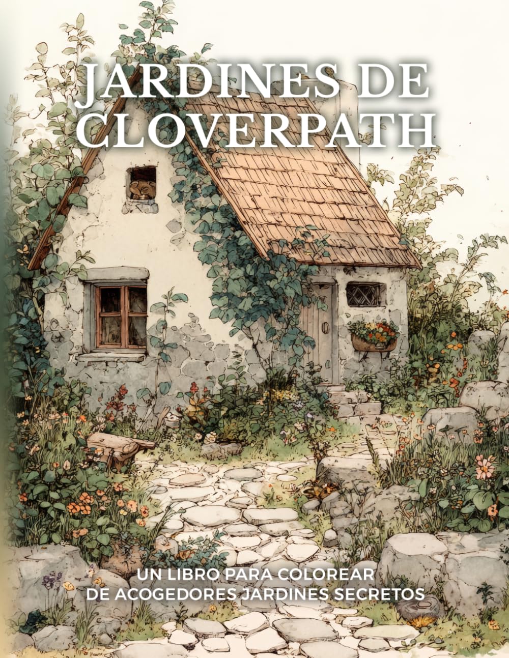Jardines de Cloverpath: Un libro para colorear de acogedores jardines secretos