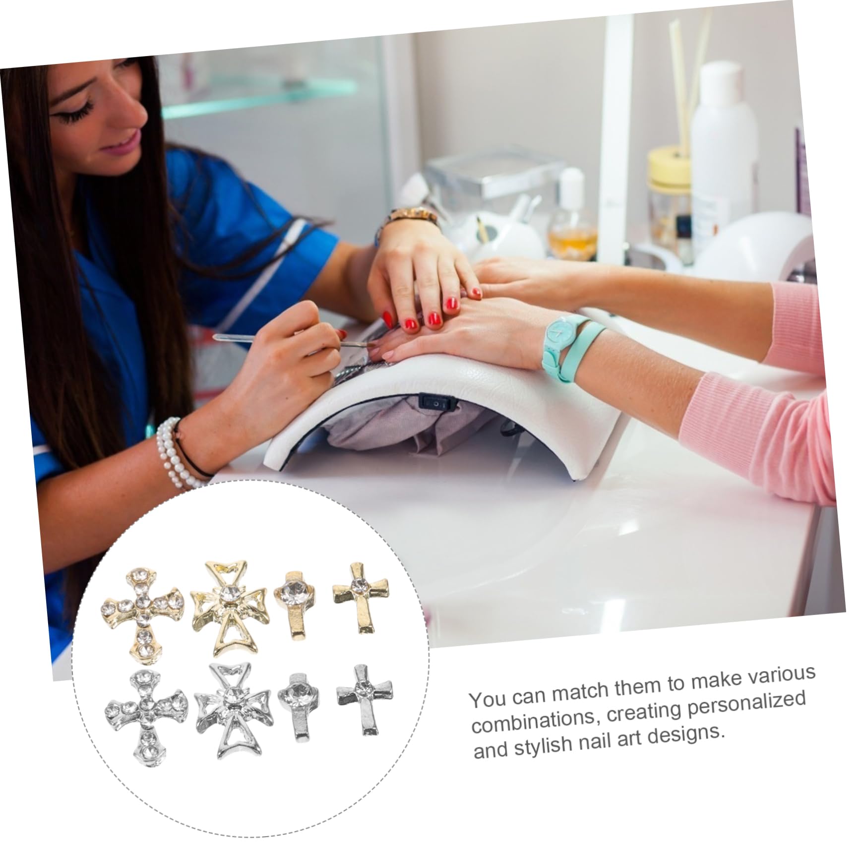 BESTYASH 320pièces Charms Pour Décorations Et Gemmes Pour Manucure De Nail Art Et