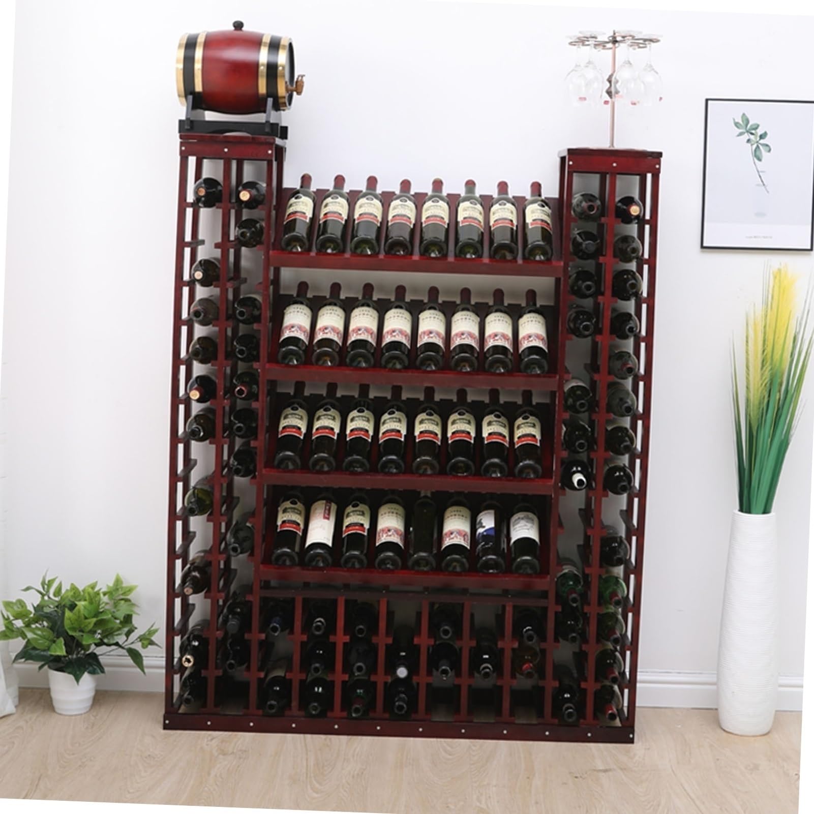 Botellero Enfriador de vino de pie: estante para botellas de vino estante para botellas de vino/gabinete para vino estante para exhibición de vino para bar/sala de estar/taberna estante decorativo