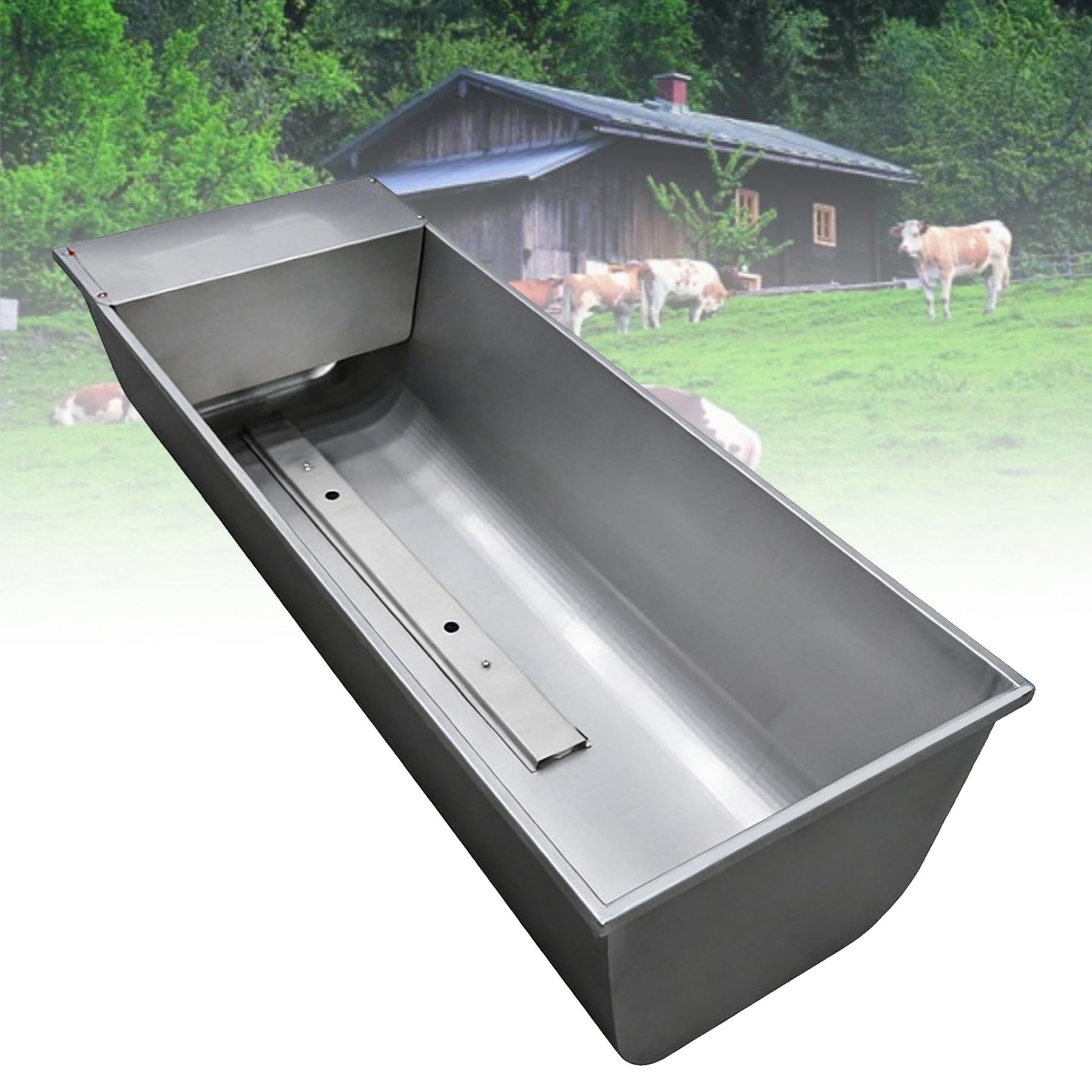 Comedero de heno de Gran Capacidad para Ganado, con Estructura de Acero Inoxidable, Adecuado para Granjas y ranchos, y Que Puede Utilizarse para Alimentar Animales como Caballos, ovejas, TER