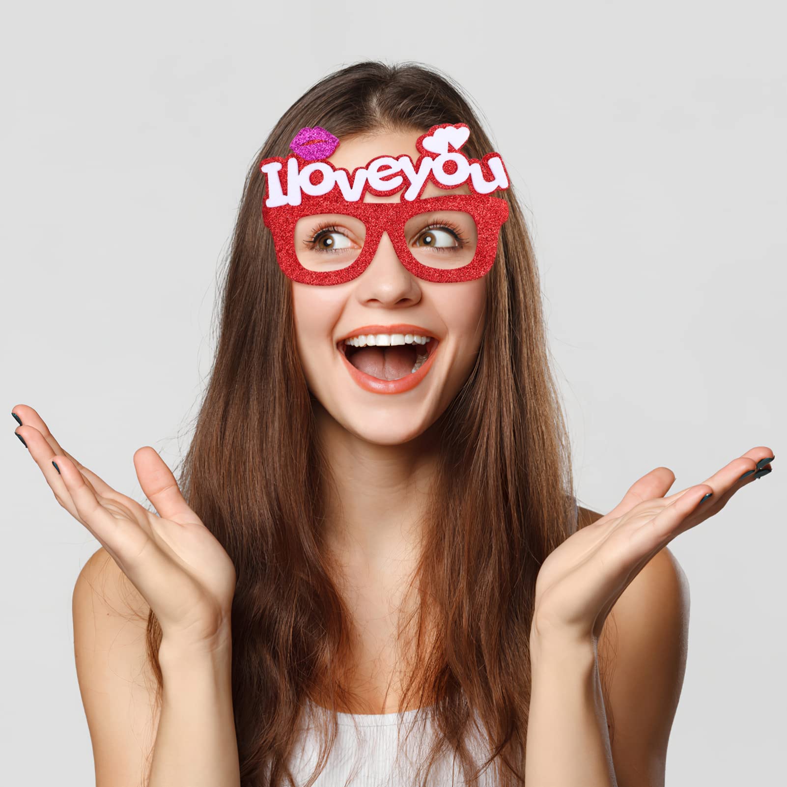 jojofuny 18stücke Teiliges Valentinstag Brillen Lustige Herzbrillen Für Partys Foto-Requisiten Dekorative Brille Für Damen Universelle Komfortables Tragegefühl Verschiedene Designs