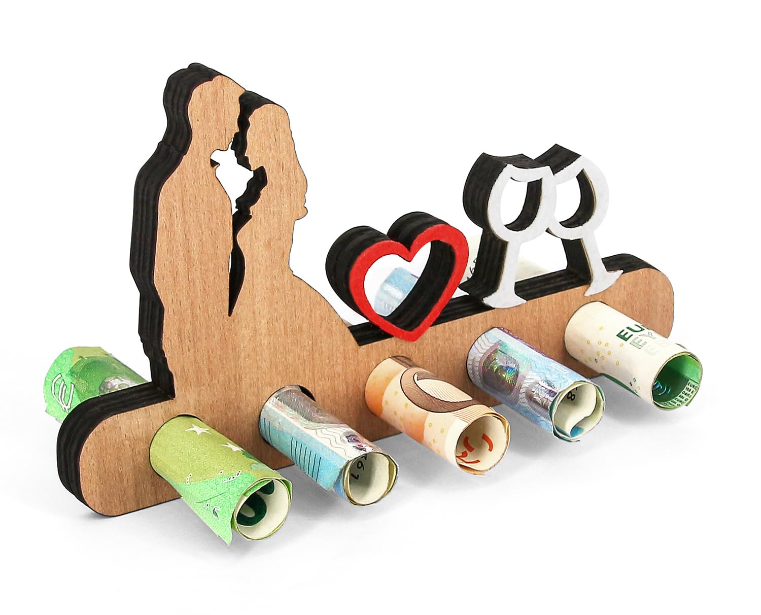Cadeau d'argent XL en bois - Idée cadeau - Emballage cadeau amusant - Cadeau d'argent pour femmes et hommes (Motocross Félicitations
