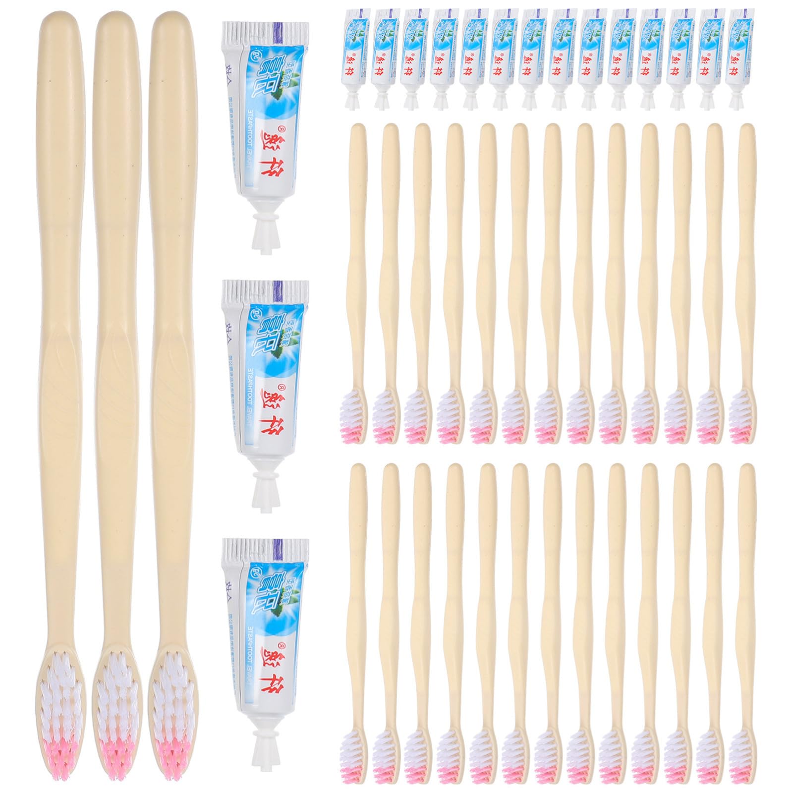 100 Piezas Cepillo de Dientes con Pasta Dental, Viaje
