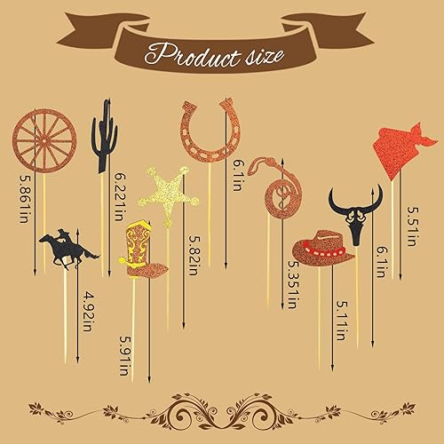 Miniatura 2 de Decoración para cupcakes de vaquero para montar con temática occidental, feliz cumpleaños, baby shower, fiesta de cumpleaños, suministros de