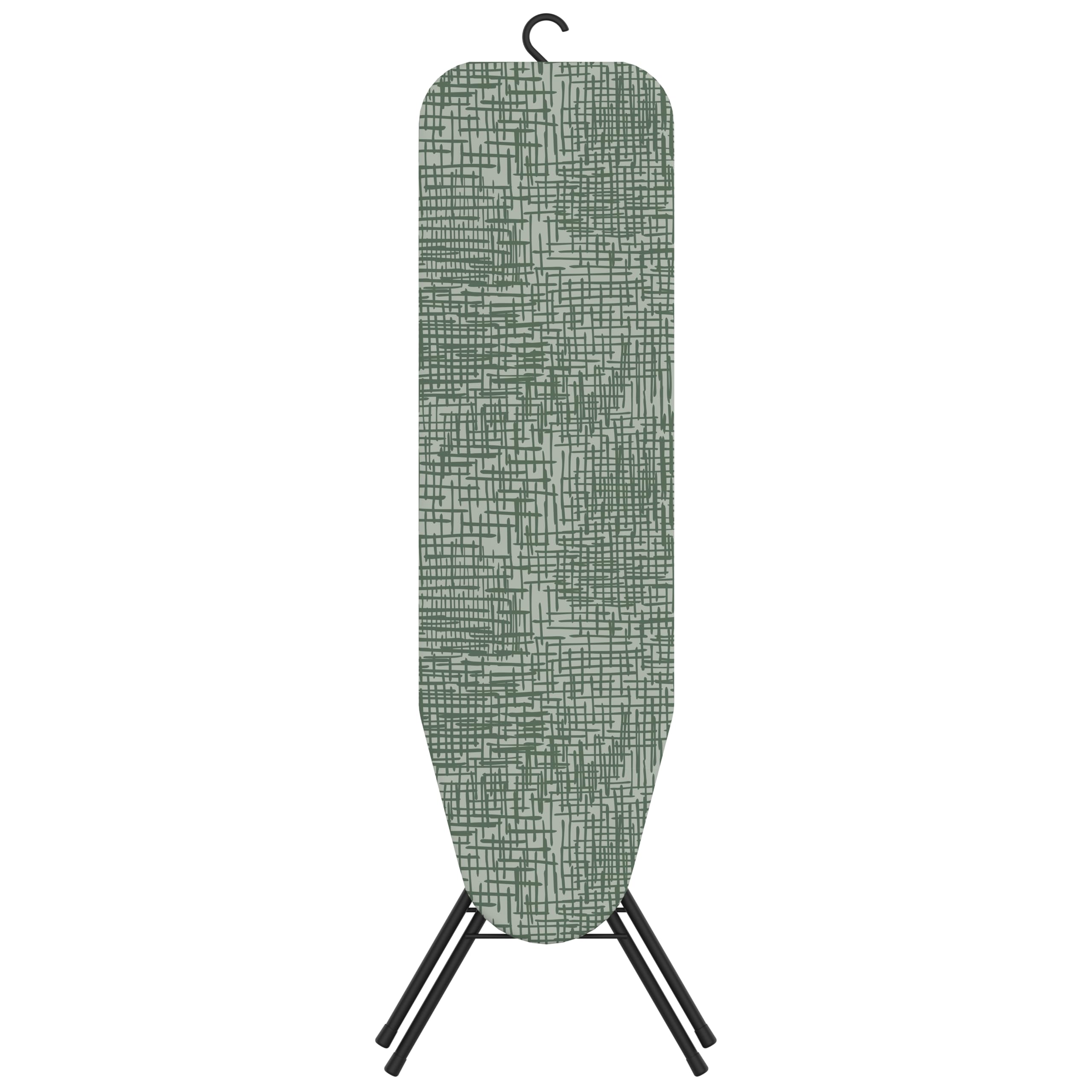 Rörets Bügelbrett Pulse Black | Extra Polsterung & Höhenverstellbar, 32x108 cm, Bügeltisch mit Qualität von Schwedens führender Bügelbrettmarke