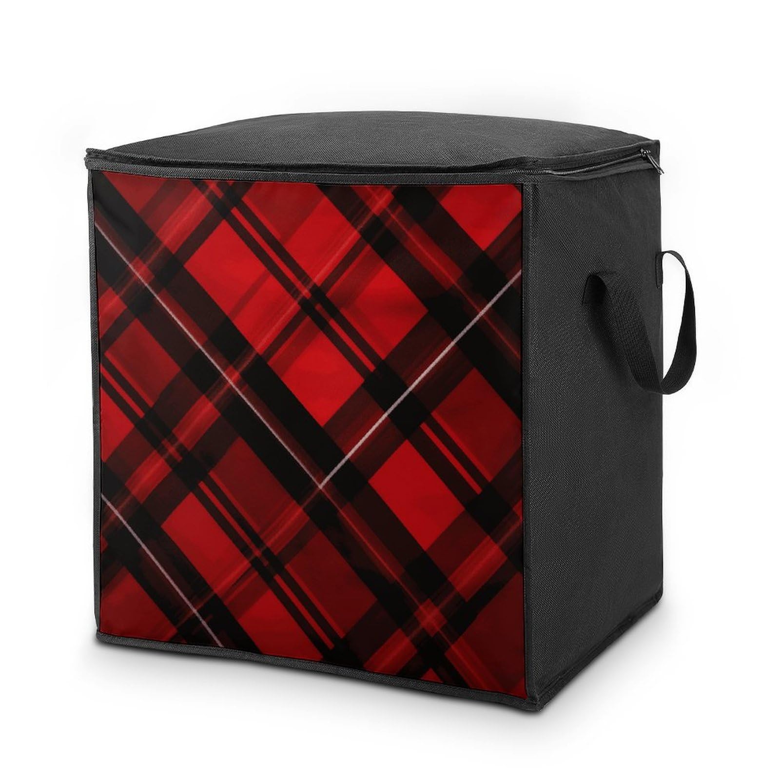 Sac de rangement à carreaux pour placards de chambre et tri de linge de lit