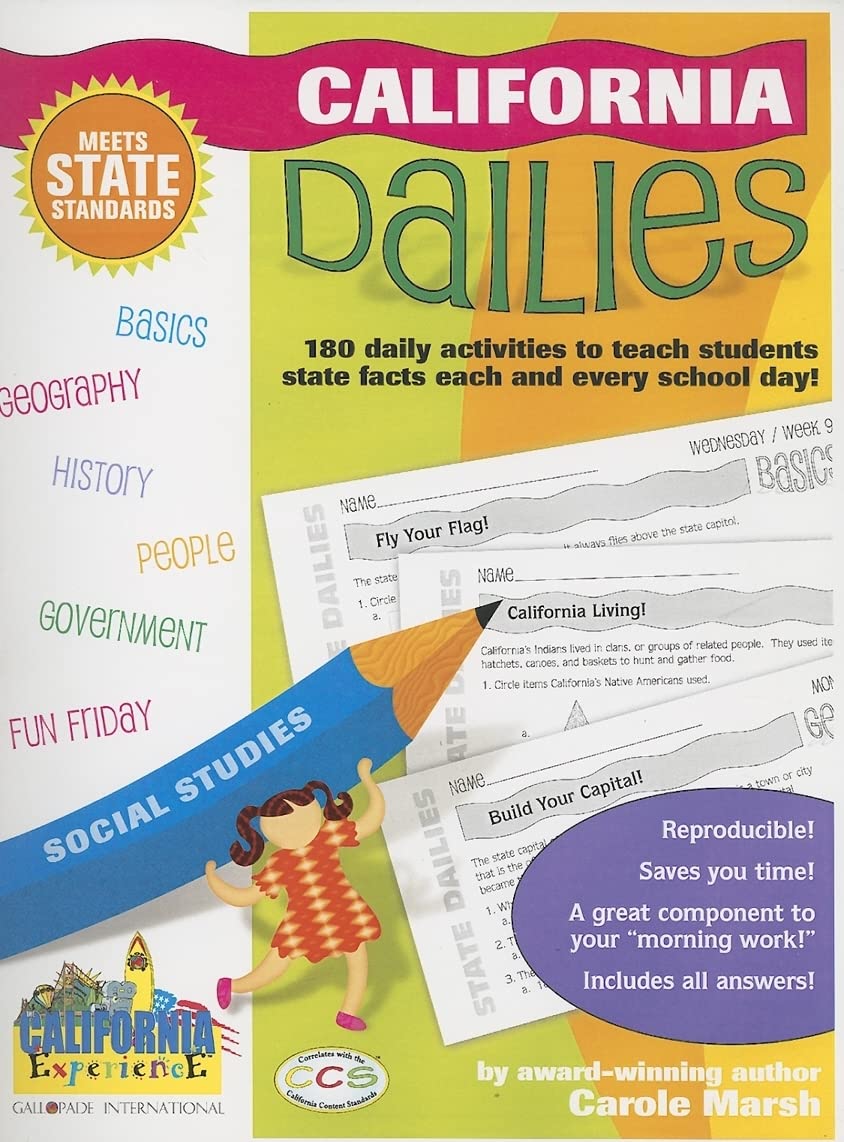 California Dailies: 180 Daily Activities to Teach Students State Facts Each and Every Day!