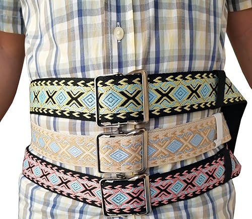 Miniatura 4 de LAMBOX Cinturón de transferencia de cinturón de marcha con cincha jacquard suave y cómoda de 2 pulgadas para cuidadores, personas mayores, ancianos,
