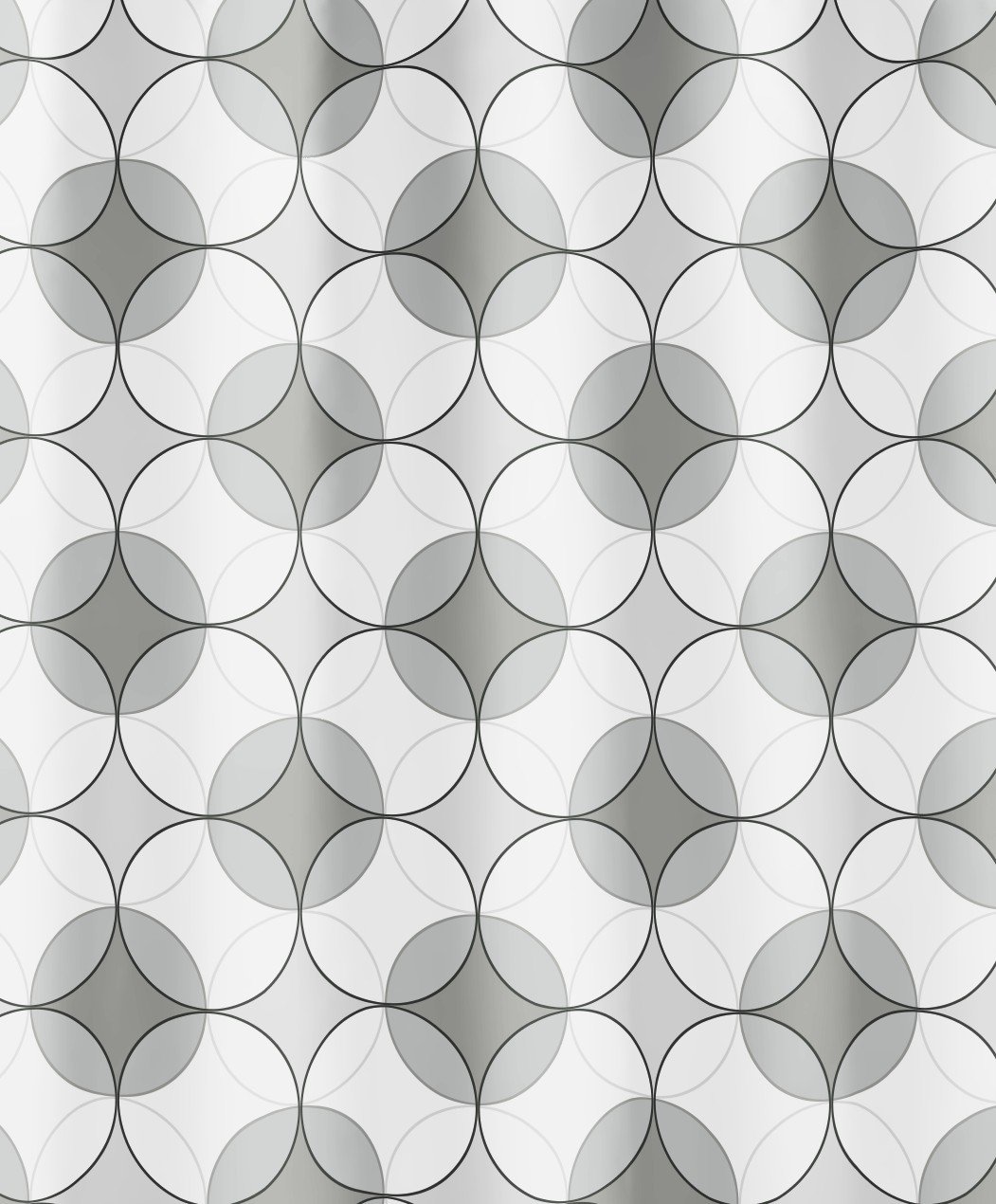 MeuschRetro PVC Free 100% Peva Shower Curtain 70.9x78.7in [180x200cm] -Anthracite Grey