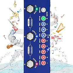 M-VAVE Pedal de efeito de baixo elétrico multifuncional, capaz de gravar 5V recarregável 48KHZ/24BIT 8 tipos de simulação de gabinete IR, 13 botões, novos e originais Cuvave cube baby bass 26 portas