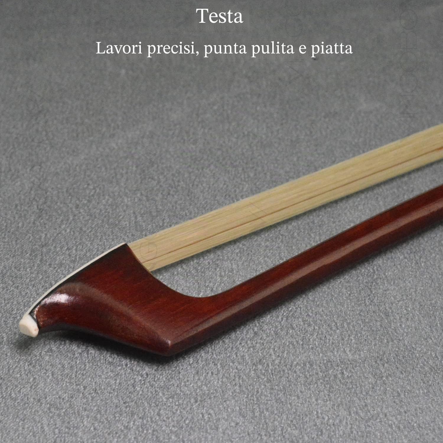 Brazilwood - Fiocco ottagonale per violoncello 1/4 formato VINGOBOW 310C livello avanzato occhi parigini ebano rana