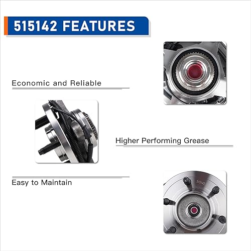 Miniatura 5 de PAROD 515142 4x4 4WD Conjunto de rodamiento de cubo de rueda compatible con Ford Expedition 2011-2014, Lincoln Navigator, Ford F150, 2011-2012 Ford