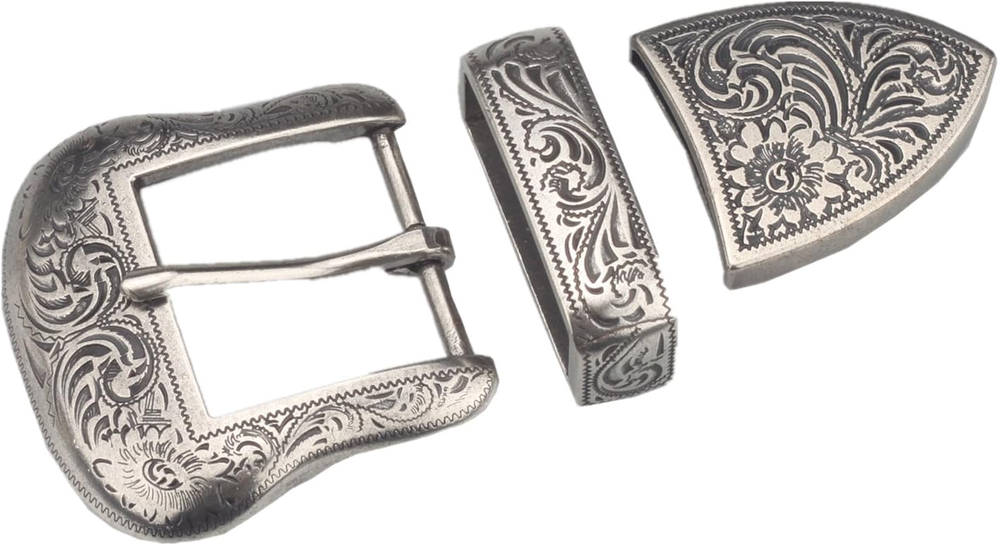 kokungkuanMen Western Cowboy Antique Belt Buckle Set Tang dynasty flower design