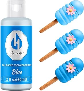Blue Oil Based Food Coloring – 2 fl oz Professional Grade Concentrated Oil Food Dye for Melting Chocolate, Candy Melts, Cake Pops, Strawberries & Baking
