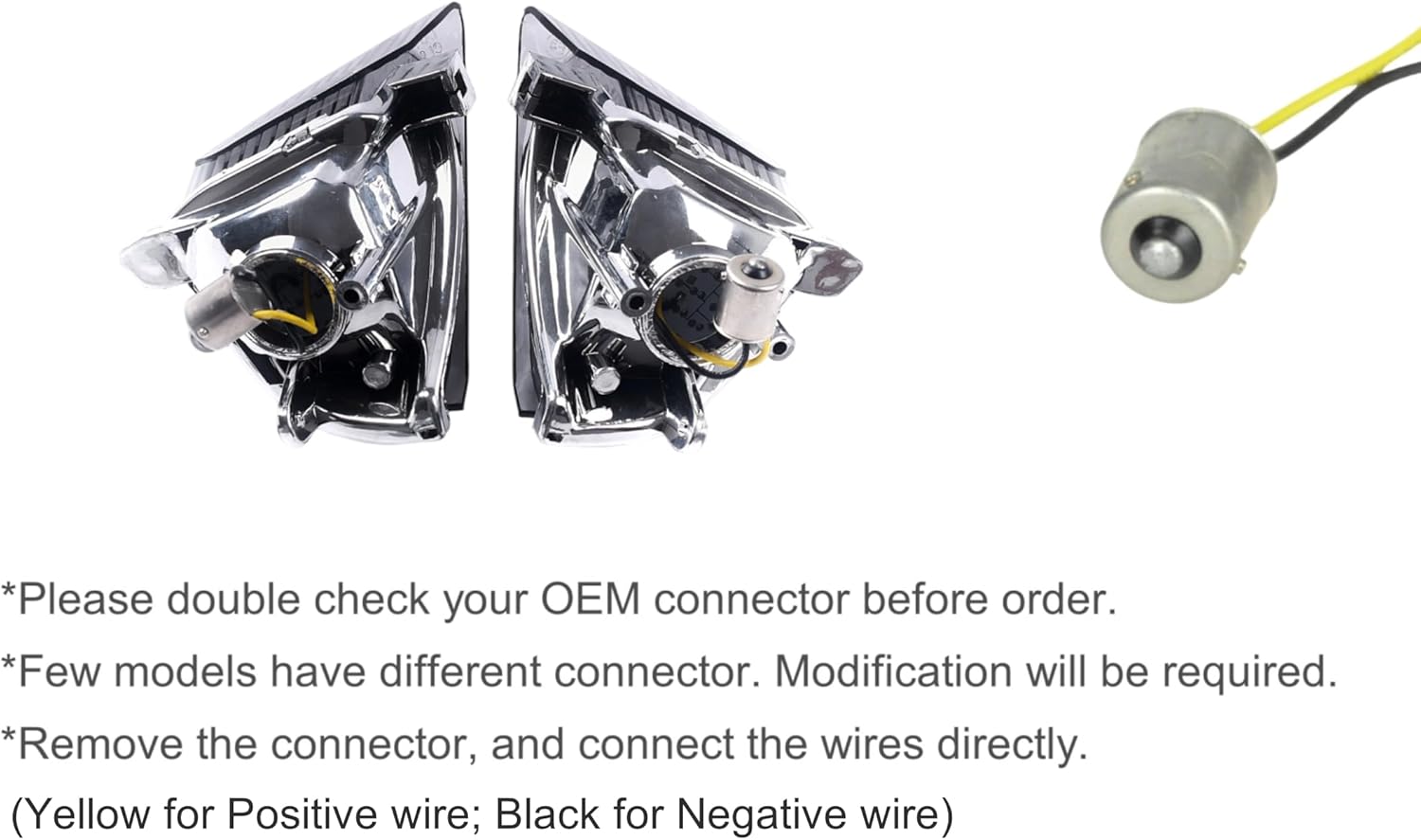TOPZONE Fit for Suzuki GSX-R600/ GSX-R750 (Year 2006-2007); GSX-R1000 (Year 2005-2006 Motorcycle LED Bulbs+ Front Turn Signal Idicator Blinker Flasher Light Lamp (Smoke)