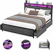 さじおページ Amazon.com: Homieasy King Size Bed Frame with 4 Storage