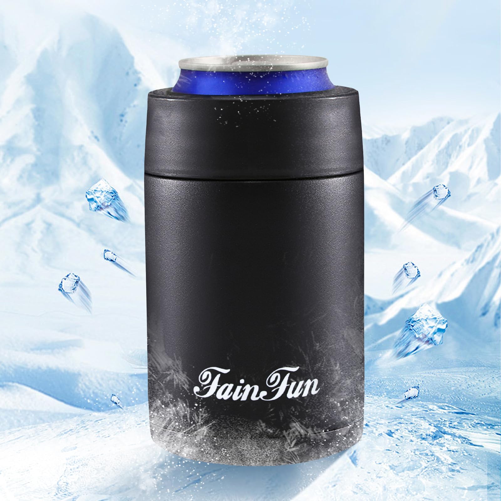 Refroidisseur De Canette Sous Vide 330ml - Pour Bière, Soda, Bleu, Acier Inoxydable, Activités Extérieures