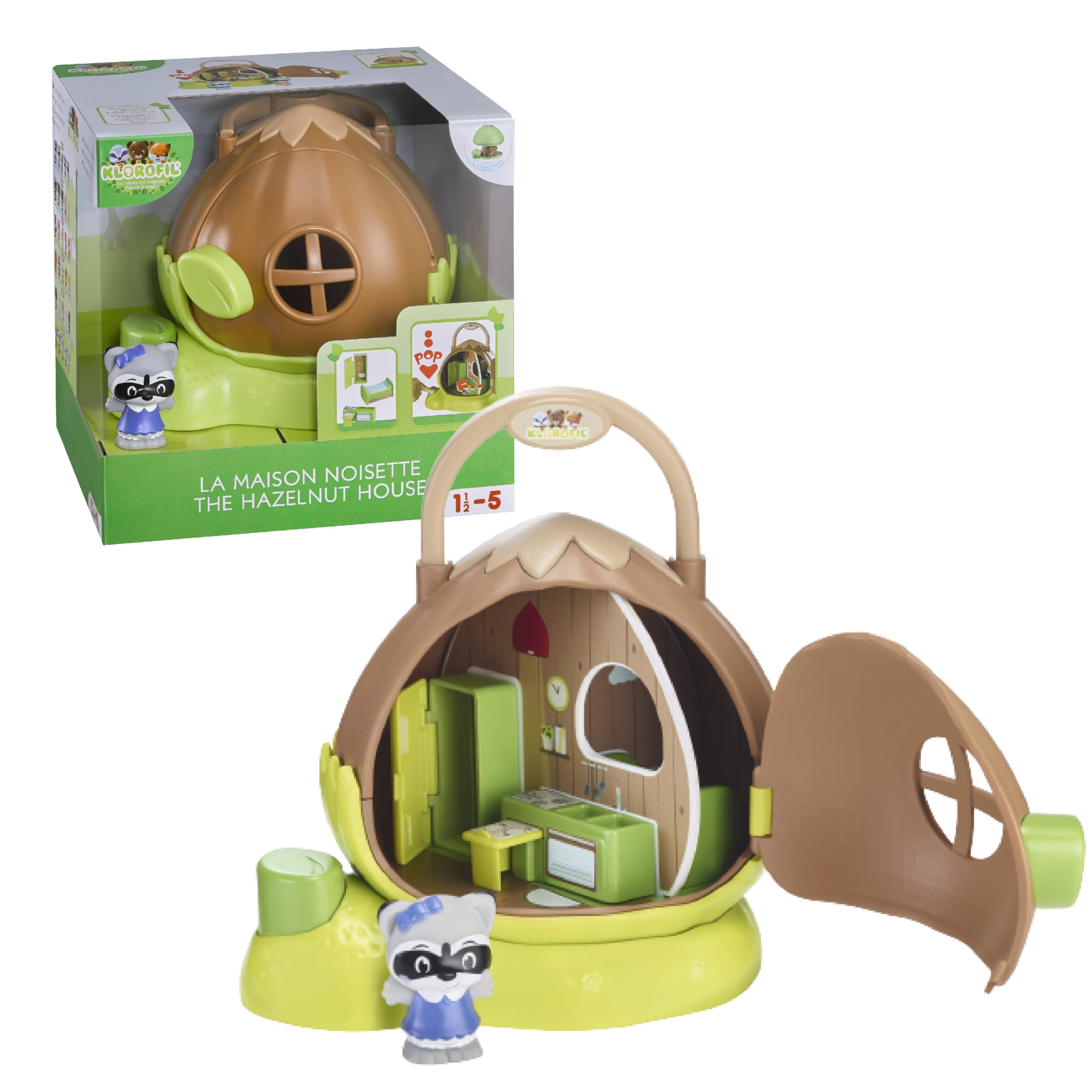 Klorofil - Mini universe hazelnut house - 3 pieces to discover - develops imagination and motor skills