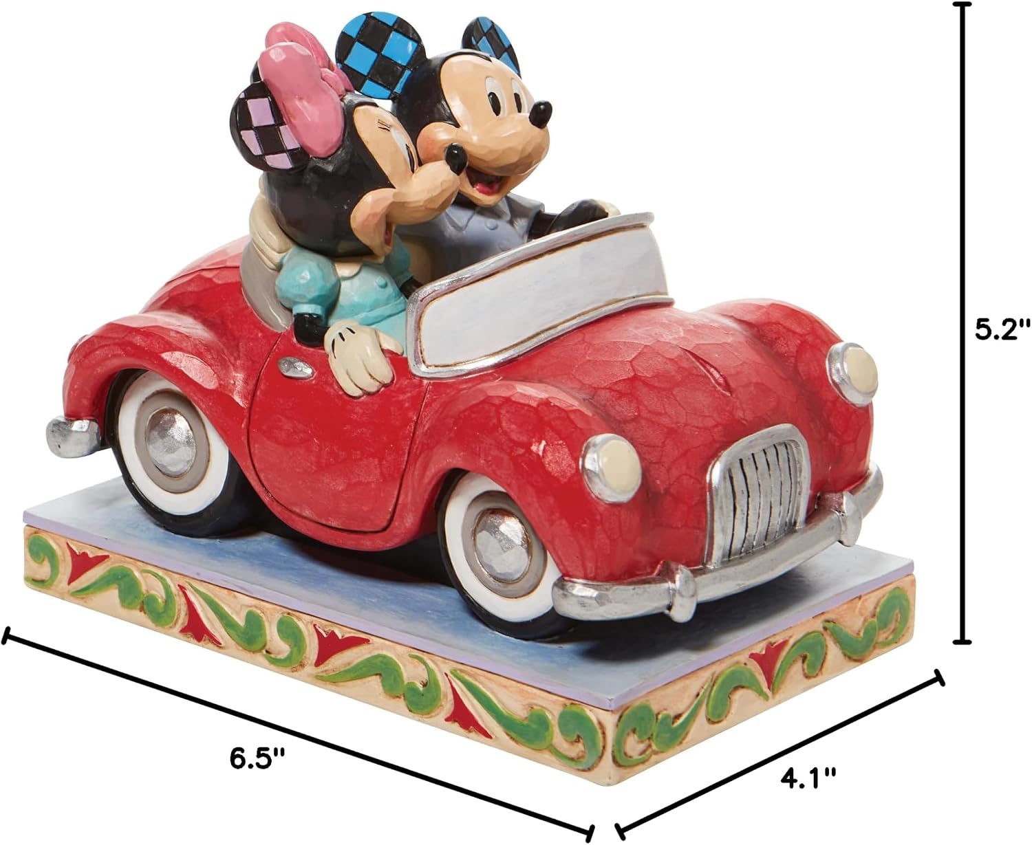 Enesco Disney Traditions by Jim Shore Minnie and Mickey Mouse in Car Figurine, 5.2 Inch, Multicolor