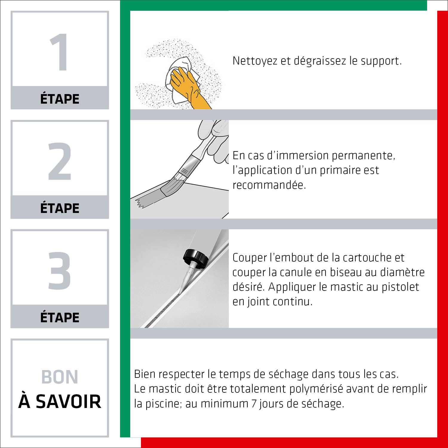 PAREXLANKO - Mastic silicone piscine - 628 Silicone Piscine Gris - Réalisation de joint en immersion permanente (piscines, hammams, bassins...) - Résistance au chlore et à l’eau de mer - 300ml
