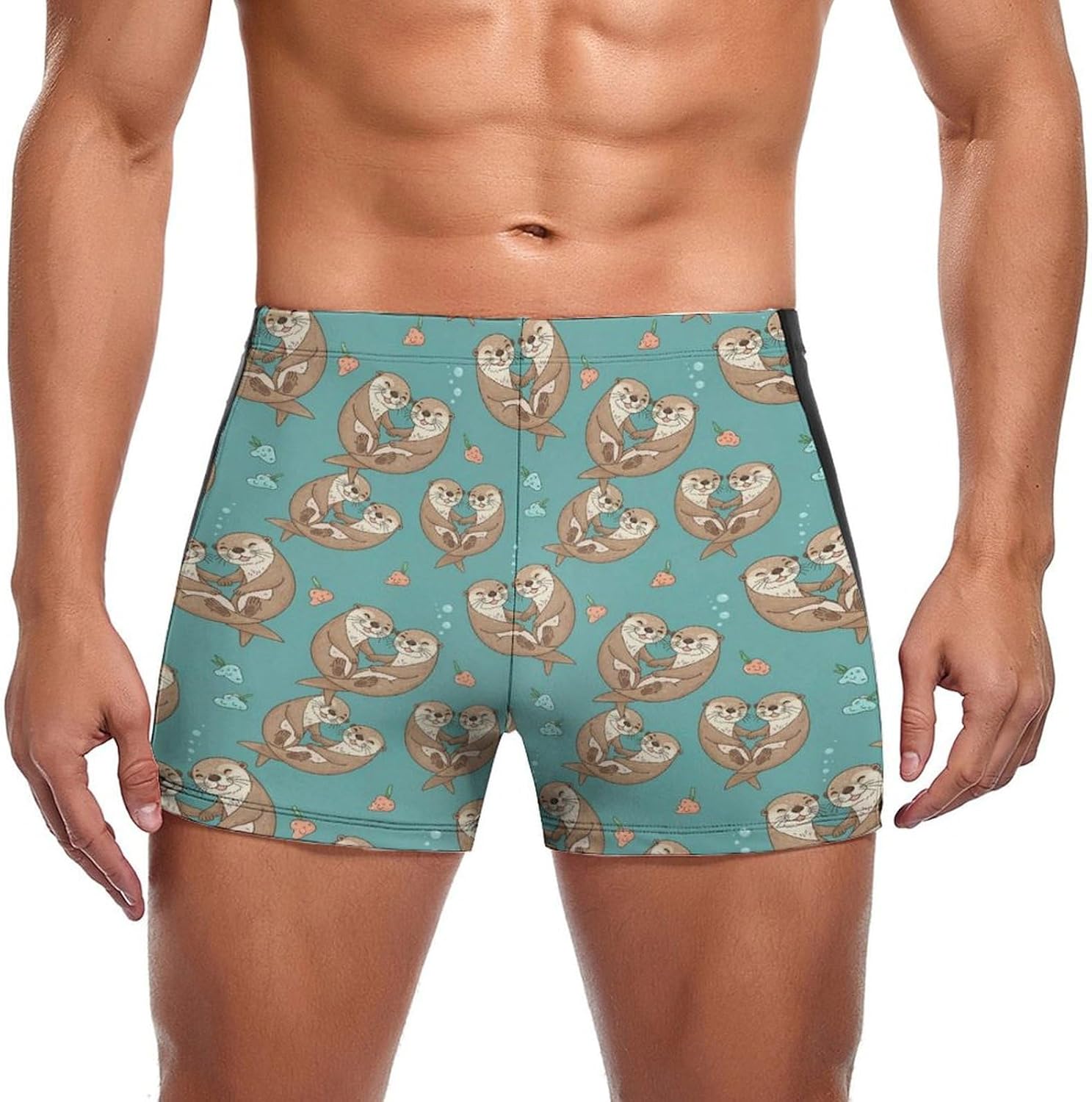 Men's Board Shorts, Sexy Swim Briefs Quick Dry, Comfort Swim Shorts for Swimming, Surfing and Training