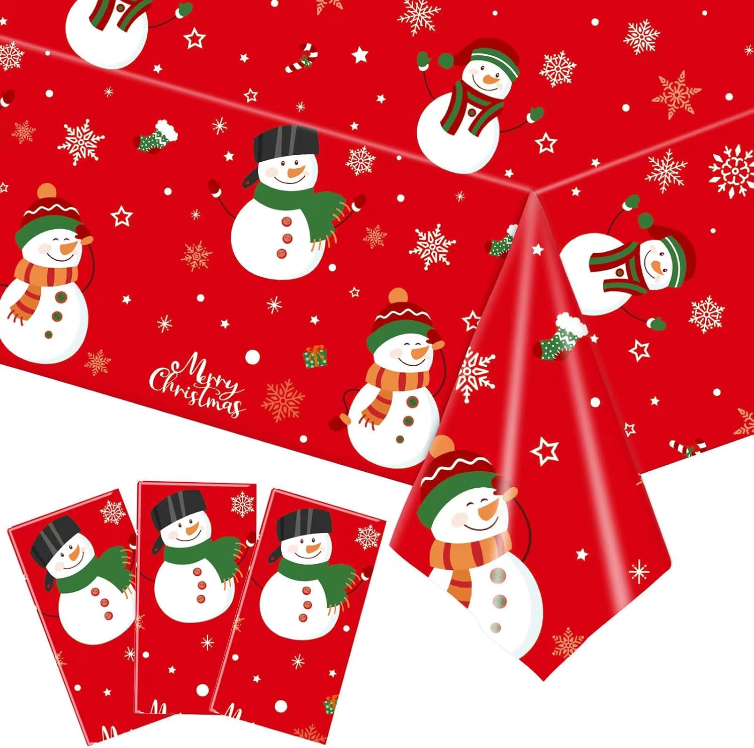 ALLFELIXA 3 PCS Christmas Table Cloth 137 * 274cm