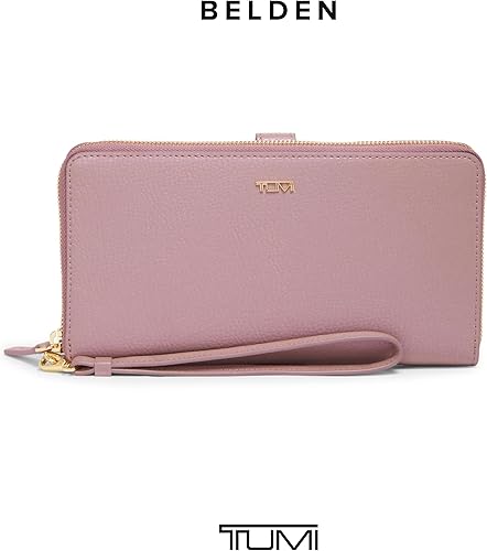 Miniatura 6 de TUMI - Cartera de viaje de piel Belden para mujer - Cartera para tarjeta y pasaporte, Rosado Perla, Cartera de viaje Belden