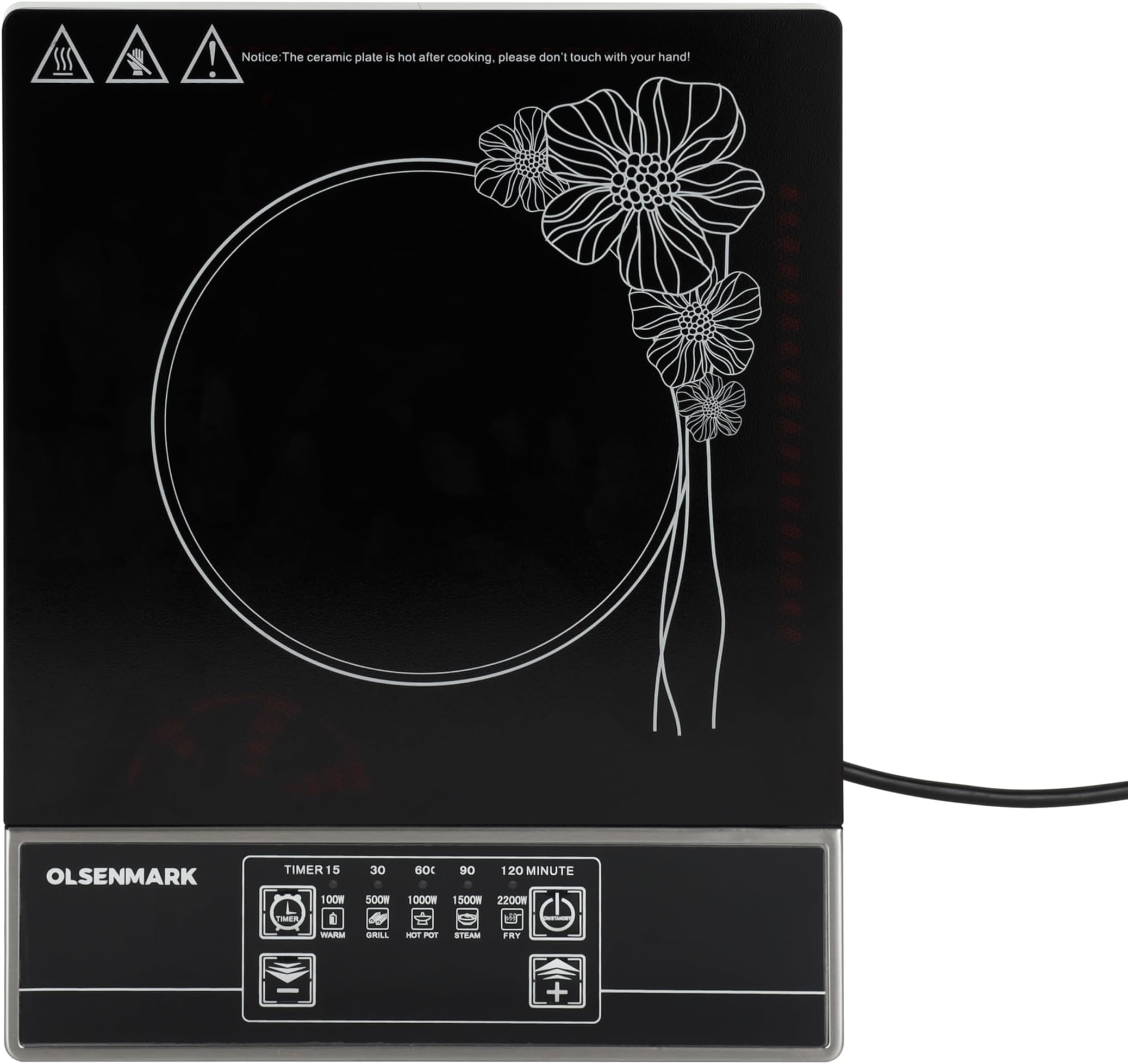 Olsenmark Infrared Cooker - Electric Infrared Glass Ceramic Cooker - Portable - Safe & Reliable