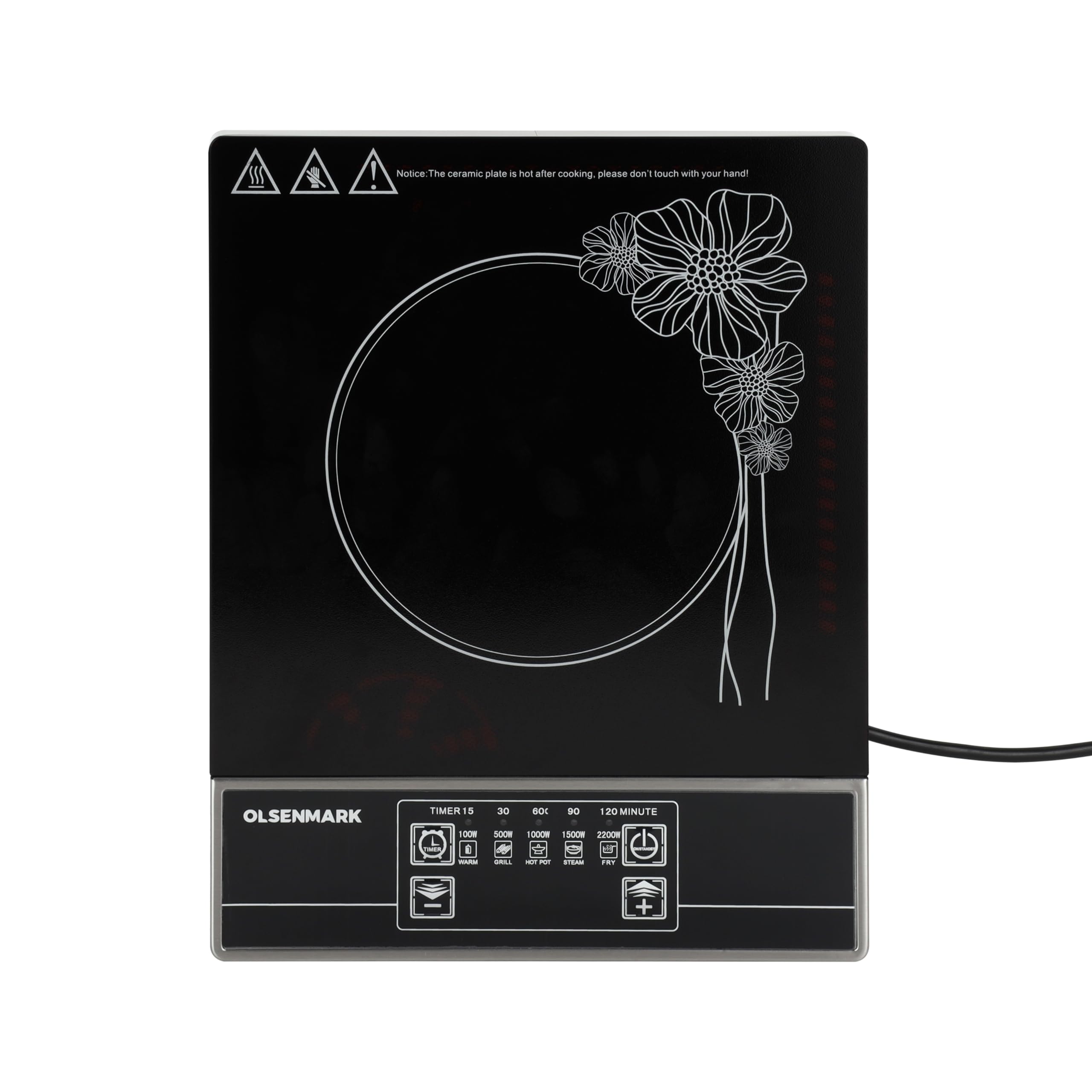 Olsenmark Infrared Cooker - Electric Infrared Glass Ceramic Cooker - Portable - Safe & Reliable