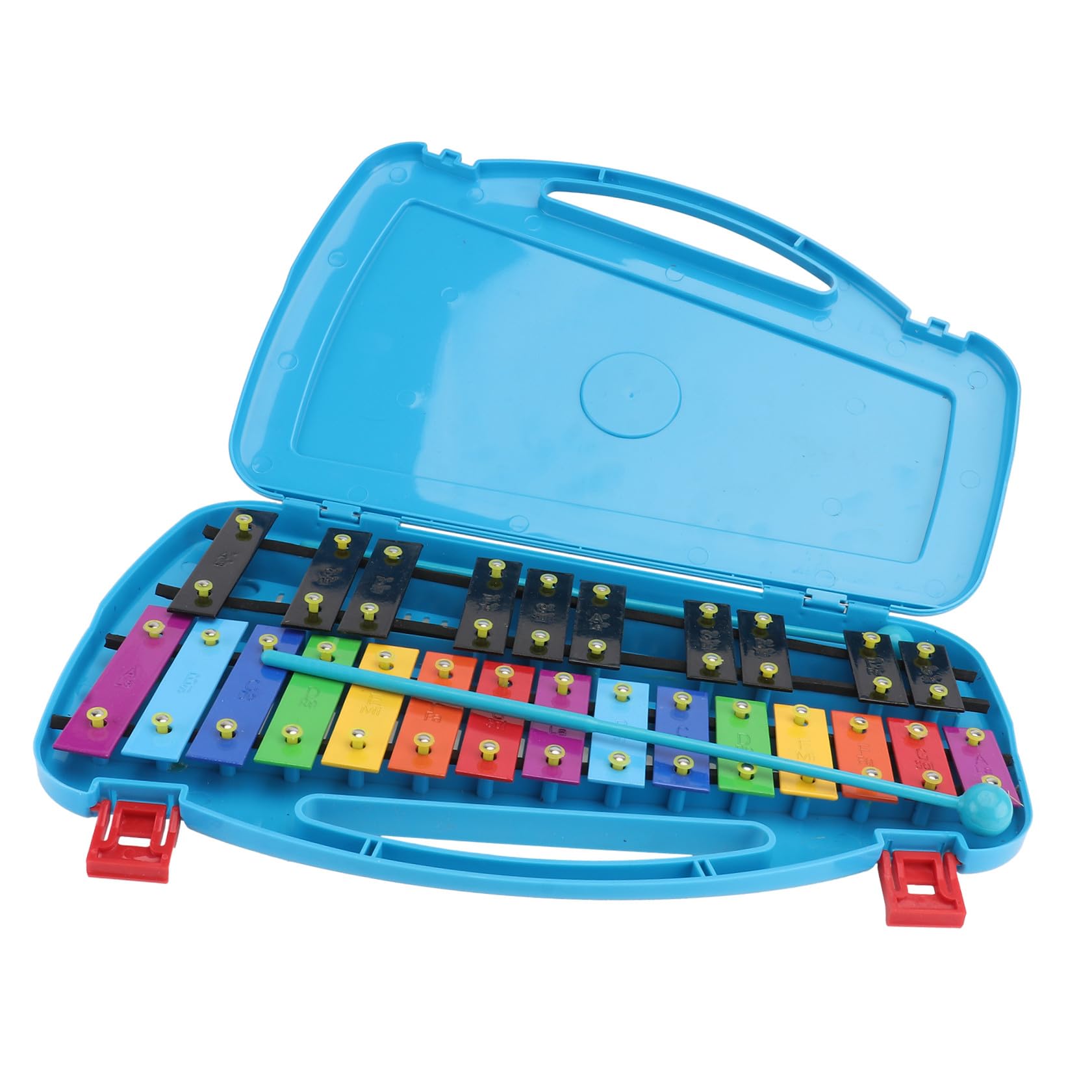 Vaguelly Xilófono de Aluminio Colorido para Notas Instrumento de Percusión Metálica Educativa con Caja de Almacenamiento Juguete Musical para Desarrollo y Coordinación
