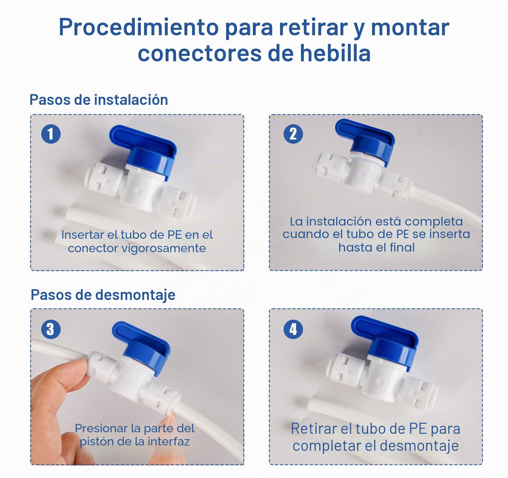 ilauke Tubo de Suministro de agua de 15m,Kit de Conexión Universal para Manguera de Suministro de Agua 1/4" con Kit de Accesorios de Conector para Frigoríficos Samsung de Estilo Americano