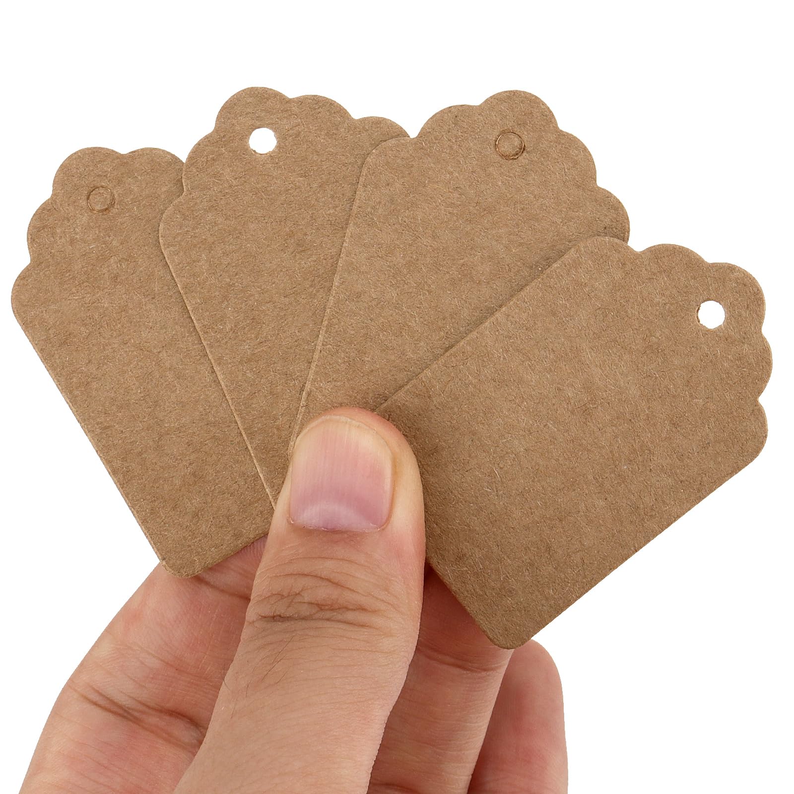 SJBAUTYO 200pcs Étiquettes Papier Kraft Etiquette Cadeaux Rectangulaire 3 * 5cm, et 40 mètres Ficelle de Jute, pour Mariage Noël Anniversaire Artisanat (marron