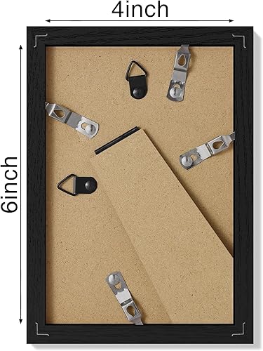 Miniatura 7 de Vittanly Juego de 3 portarretratos de 4 x 6, para fotos de 3.5 x 5 pulgadas con paspartú o de 4 x 6 pulgadas sin paspartú para montaje en pared o