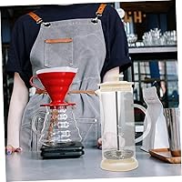 Vista 5 de Angoily Espumador de leche de acero inoxidable, bomba de mano de leche espumador de leche, jarra manual de espuma de café capuchino con mango y tapa