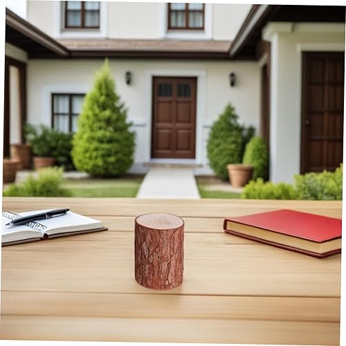 Miniatura 6 de jojofuny 2 piezas de miniaturas artificiales de tocón de árbol en miniatura, estante redondo para plantas, soporte para corteza de flores, para