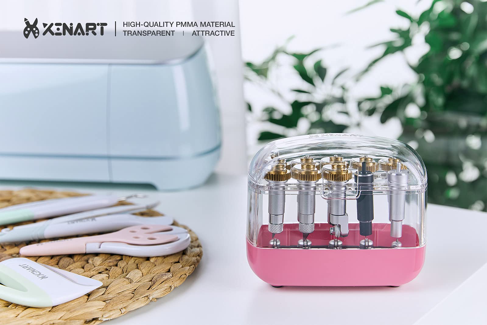 XINART Organizador para cuchillas Cricut Maker, estuche de almacenamiento para herramientas Cricut (rosa)
