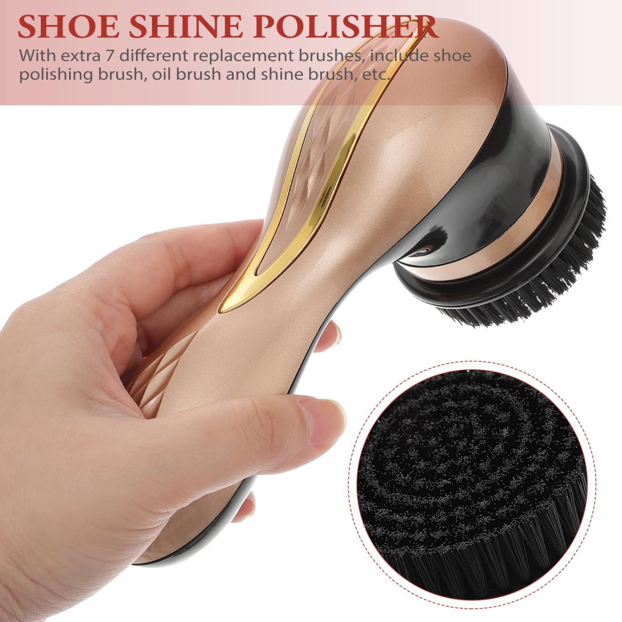 SOLUSTRE Scarpa Lucidatore Spazzola Pulitore Elettrico Scarpa Shine Kit Mini Portatile Palmare Scarpe Strumento di Pulizia per Scarpa Borsa In Pelle Divano