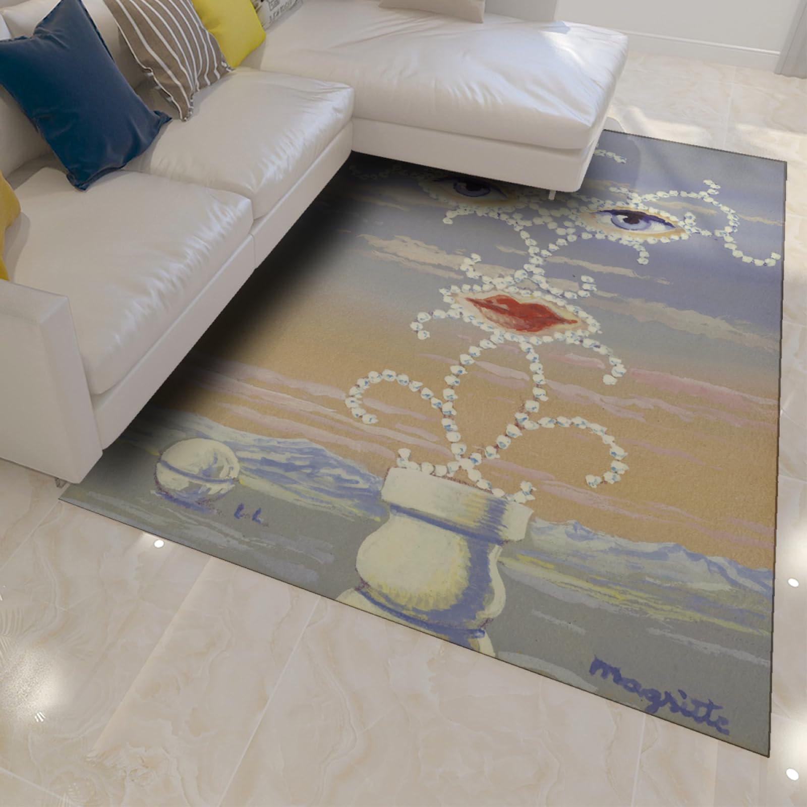 Tapis de salle à manger d’entrée au style chic simple et lavable pour maison active