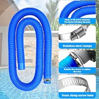 TUIBEIDAMAI Medence Tömlő 32 mm - 2 db 150 cm-es Kék Úszómedence Cső 4 Biztonsági Kapoccsal és Csatlakozóval, Szűrőszivattyúhoz

AI: Készíts 5