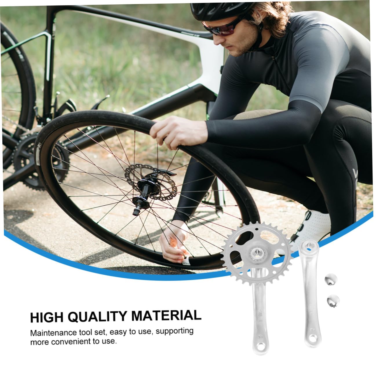 Sosoport Platos y bielas de Bicicleta Rueda de Cadena Simple con manivela Accesorios de Ciclismo Mountain Bike Bicicleta btt plomos Engranaje de Rueda Dentada de Aluminio