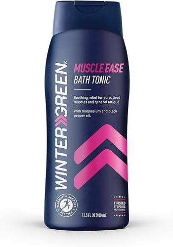 Wintergreen Muscle Ease Bath Tonic - Paquete de 2 unidades (2 x 13.5 onzas líquidas), mezcla de aceite de gaultina, sales de magnesio y aceite de