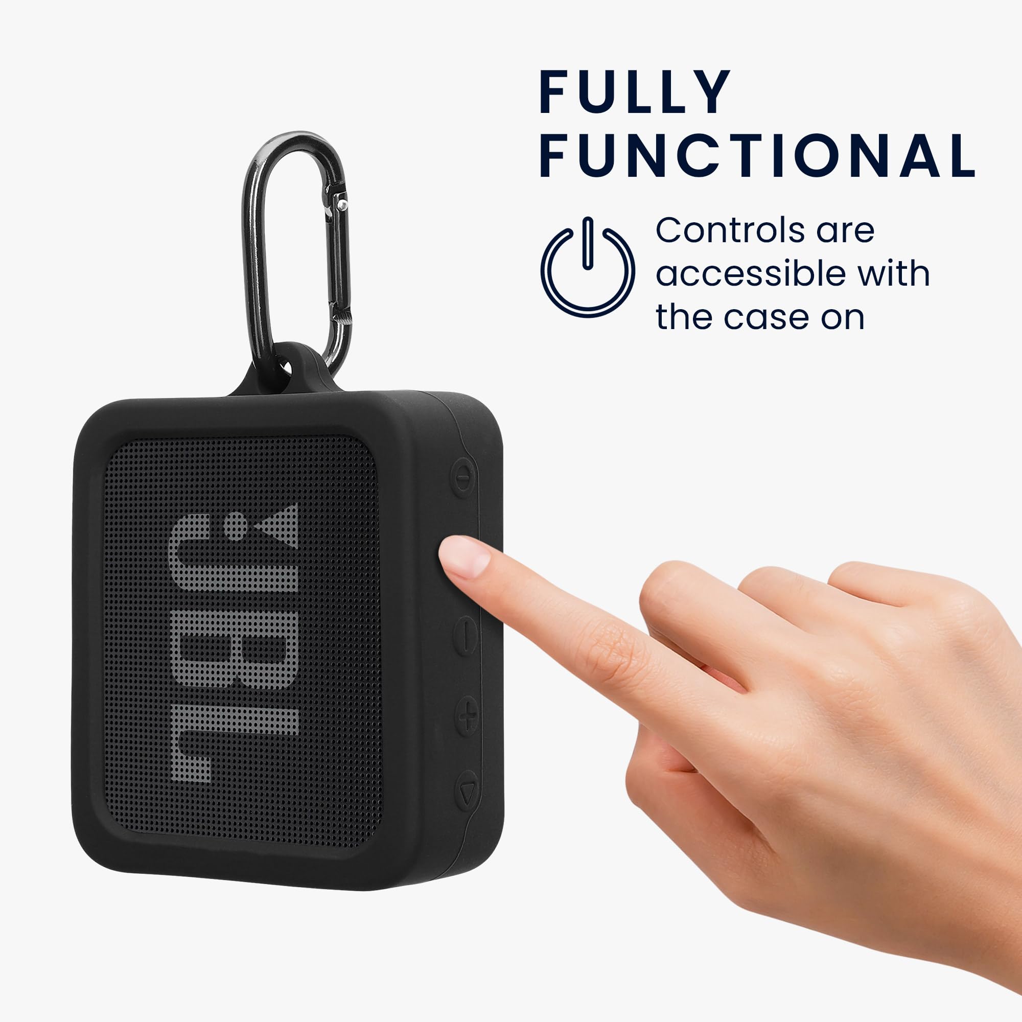 kwmobile Silikonowe etui do JBL Go Essential Case - pokrowiec ochronny na mini głośnik - skórka rękawa w kolorze czarnym