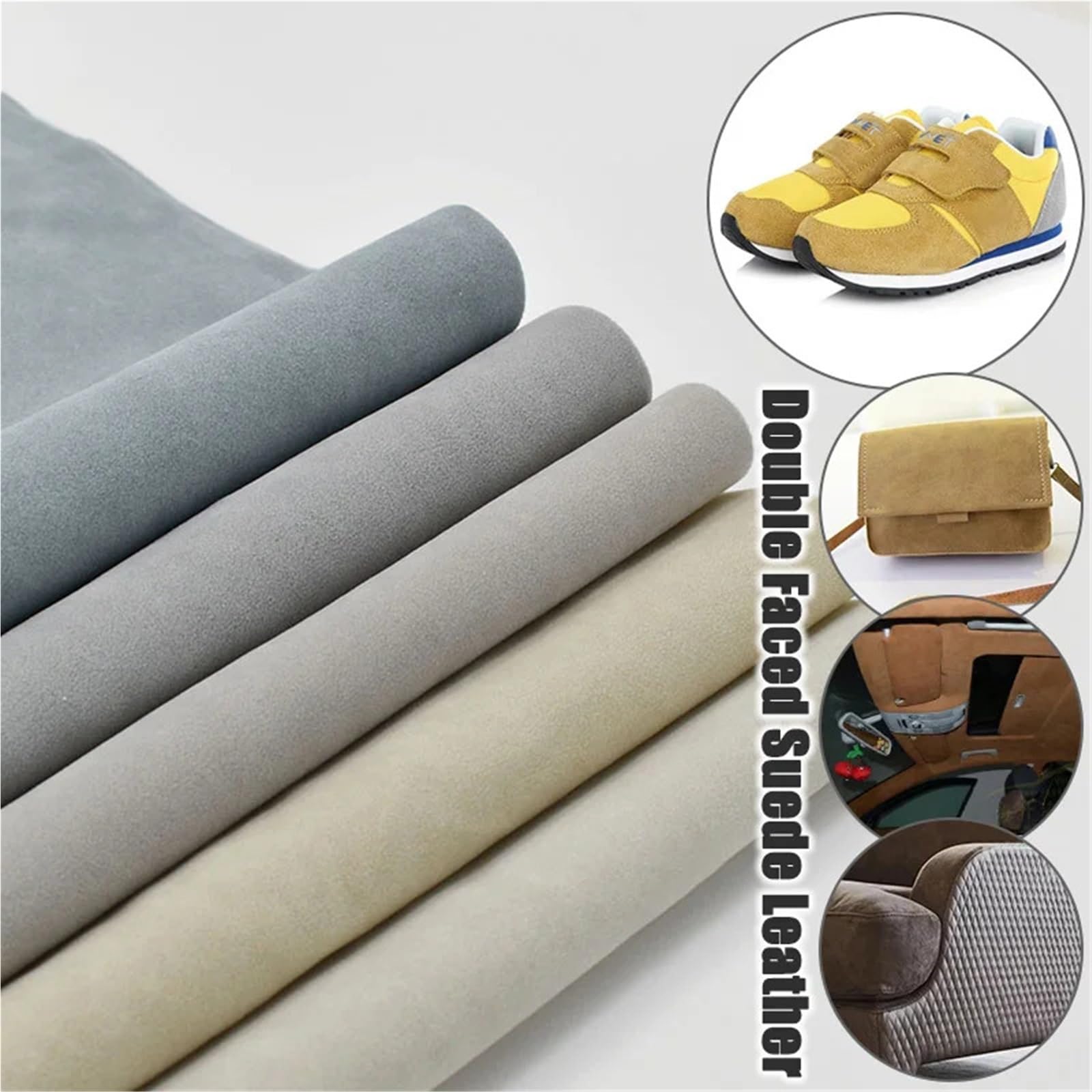 Suede Fabric Tela de terciopelo gamuza doble cara, 50x137cm, 1,3mm, tela sintética elástica en 4 direcciones for techo coche, sofá, muebles, manualidades DIY(Color13)