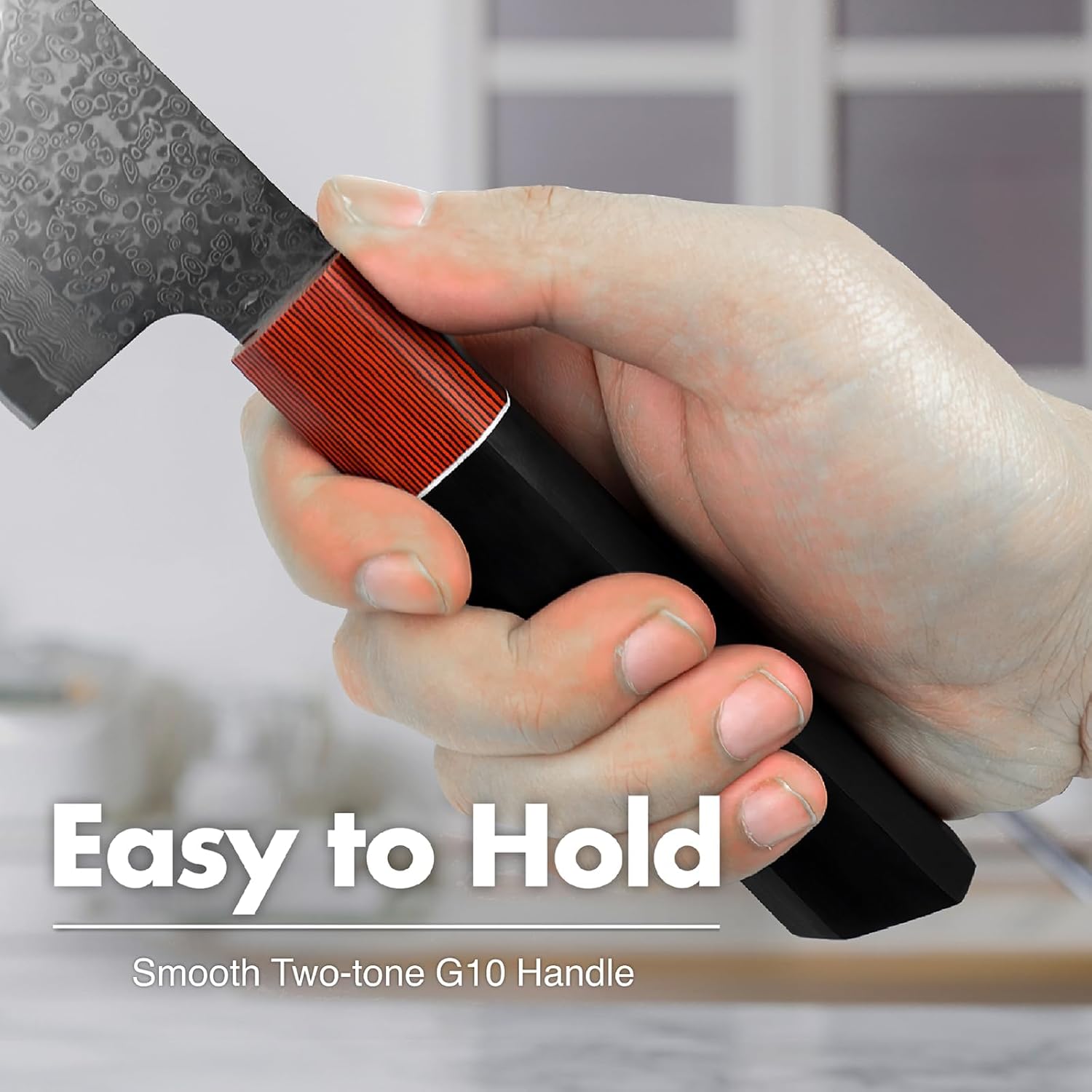 Miyake 8.6" Japanese Gyuto Chef Knife, Sharp Damascus Professional Kitchen Knife with Full Tang G10 Handle for Restaurant and Home Cooking BBQ