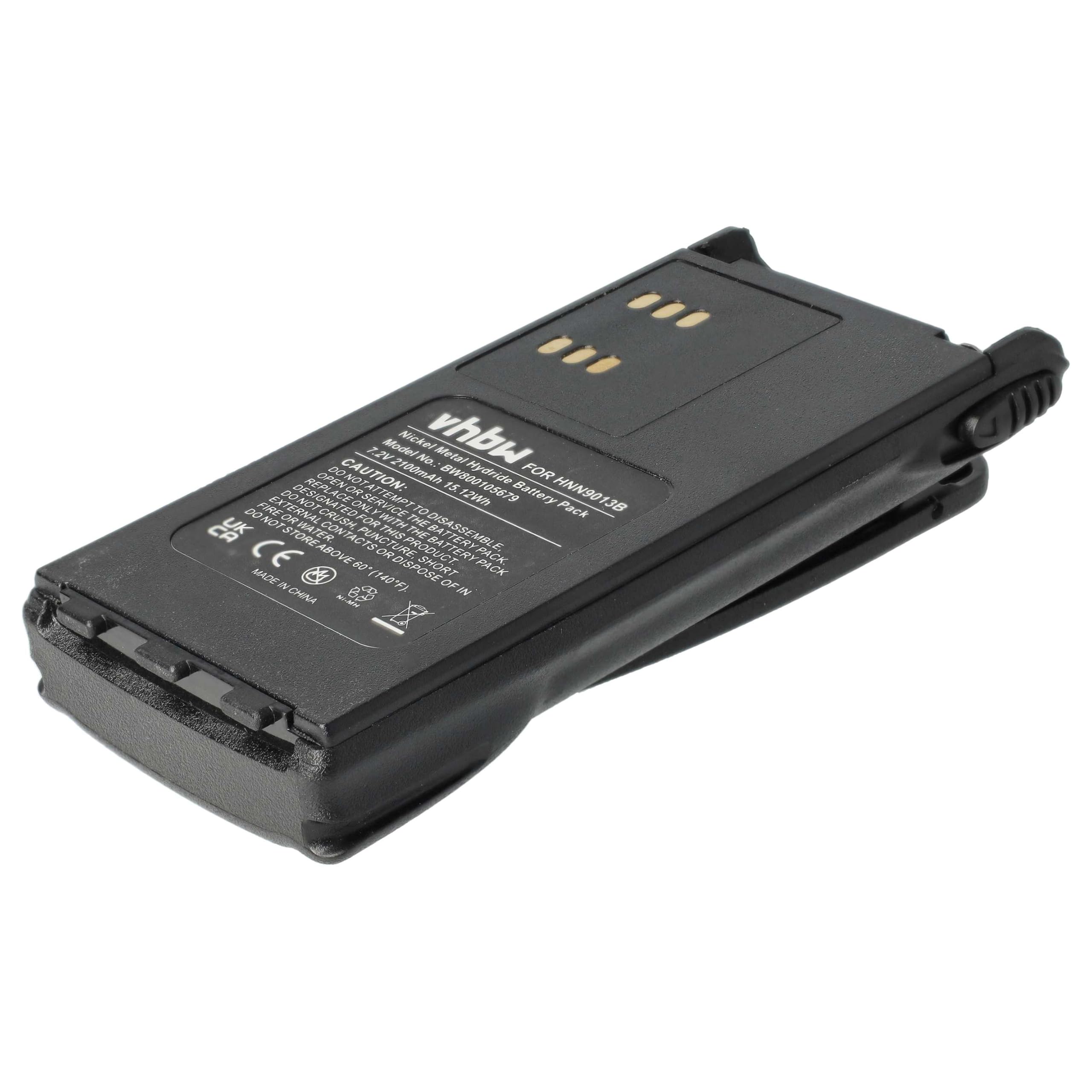 vhbw NiMh batteria 2100mAh (7.2V) per la radio, walkie-talkie Motorola GP340, GP360, GP380, GP540, GP580, GP640, GP680, HT1200 sostituisce HNN9013