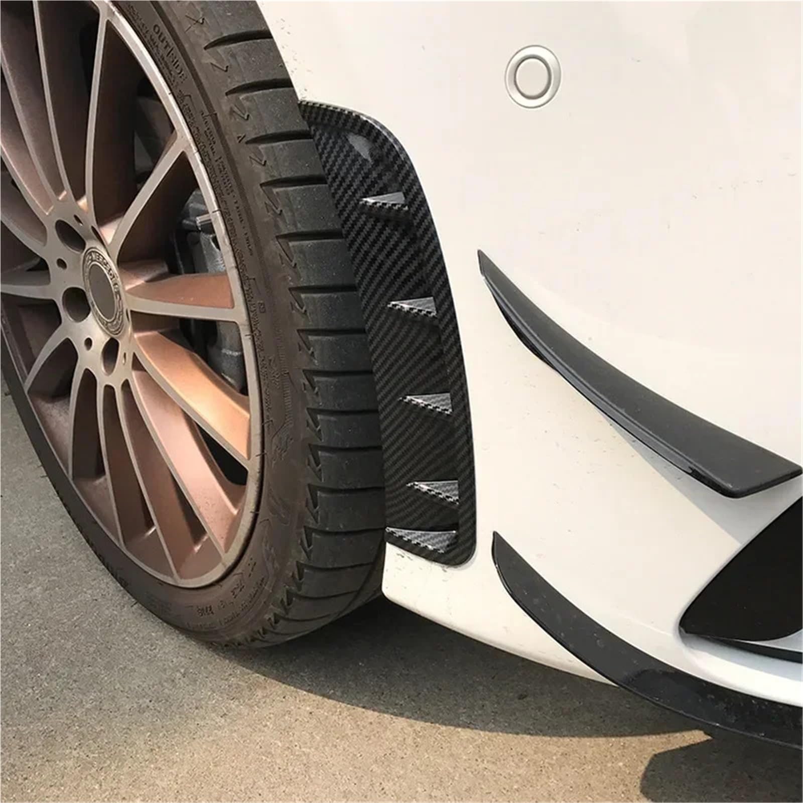 Spoiler boczny przedniego zderzaka Kratka wlotu powietrza | Uniwersalny spojler boczny przedniego zderzaka ABS(Carbon Fiber)