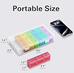 BUG HULL Pill Organizer 3 Times a Day, Large Weekly Pill Box Morning Noon Evening, 7 Day Medicine Organizer, Pill Case Med Case for Vitamin, Cod-Liver Oil, Supplements