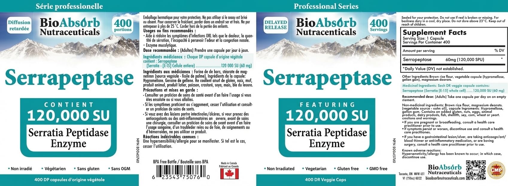 Bio Absorb Serrapeptase Supplement 120000 SPU High Potency Delayed Release — Amazon image 8